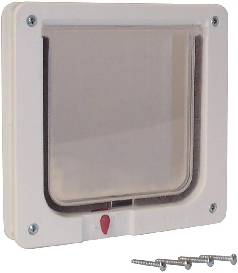Cat Flap Puerta con cierre de 4 Way Pet Puerta