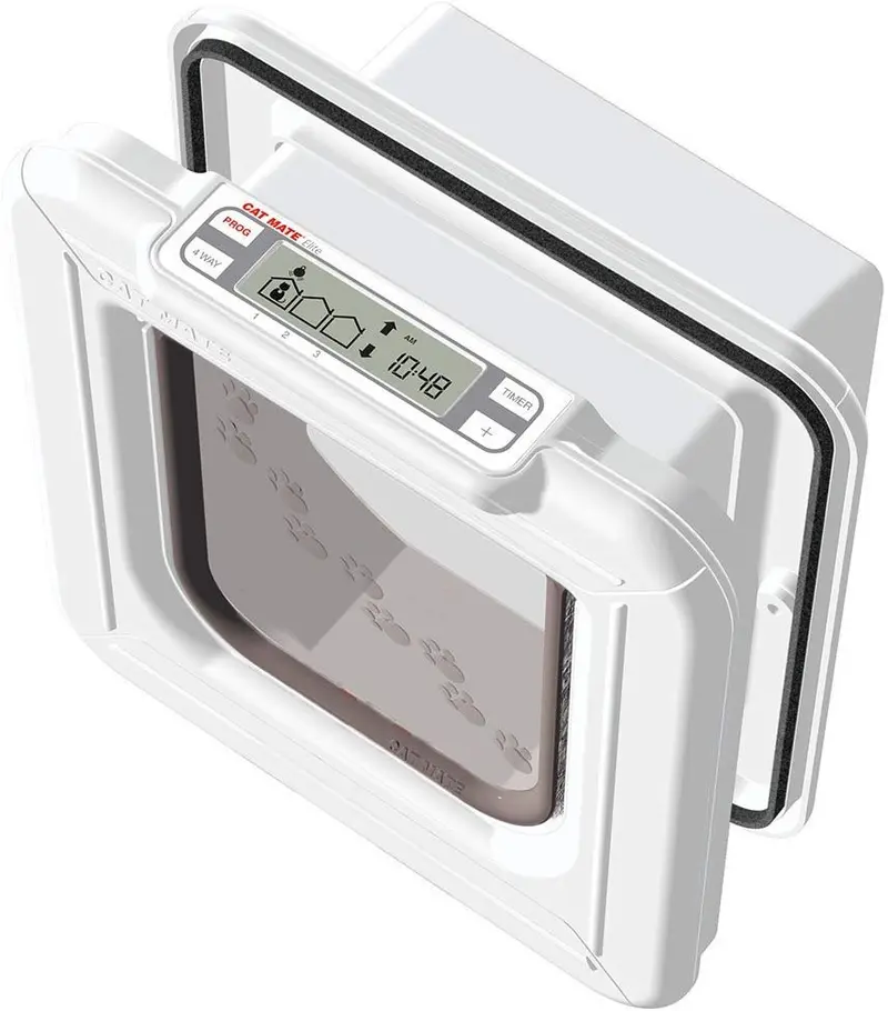 Cat Mate Elite Microchip Cat puerta con control de temporizador