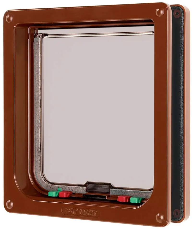 Cat Mate Inc # 221 de bloqueo puerta para gatos – grande (marrón)