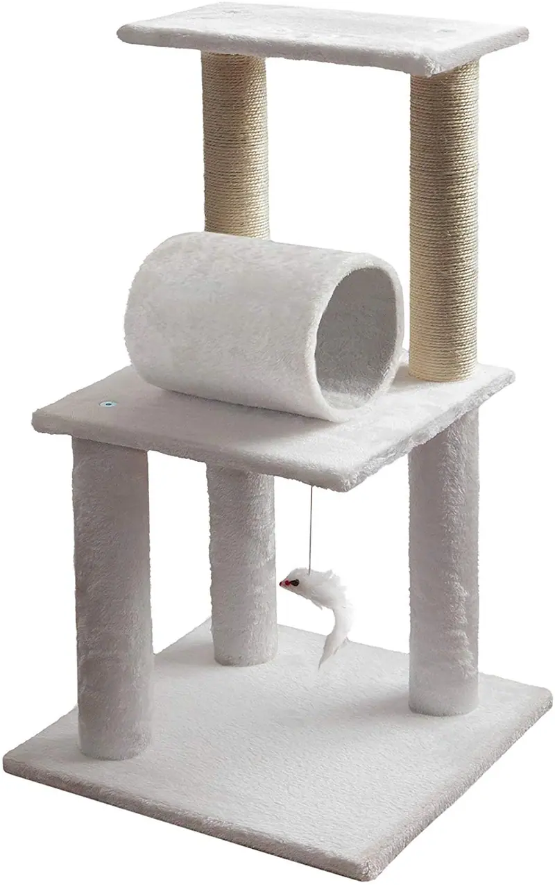 Cat Tree Condo Tower Post for Indoor Cats - Kitty House Furniture Trees and Towers for Climbing and Scratching