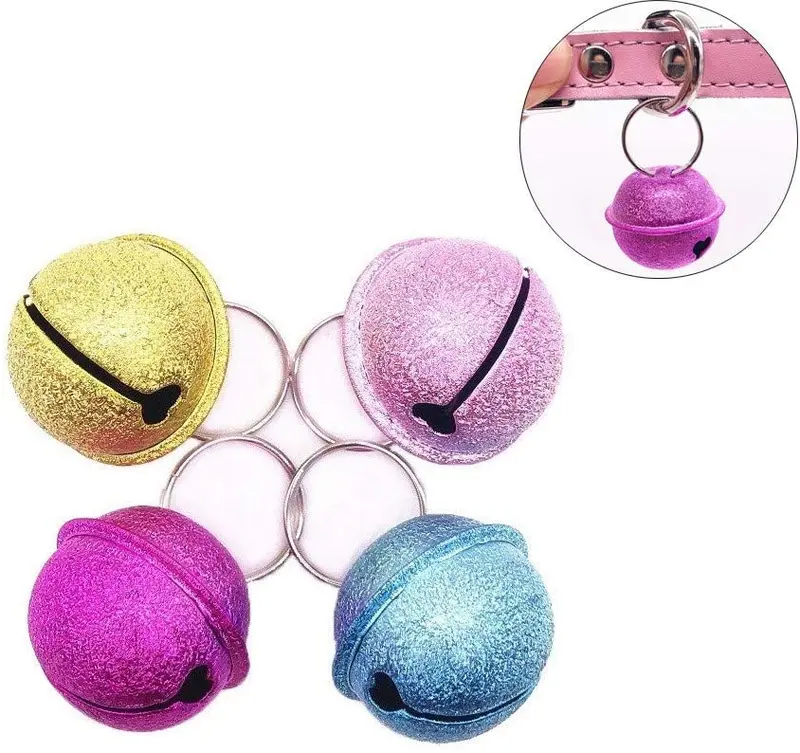 CatYou campanas para collar de gato, 4 campanas fuertes y fuertes, colgantes para entrenamiento de mascotas, para mascotas, gatos, perros, collares, orinales, entrenamiento