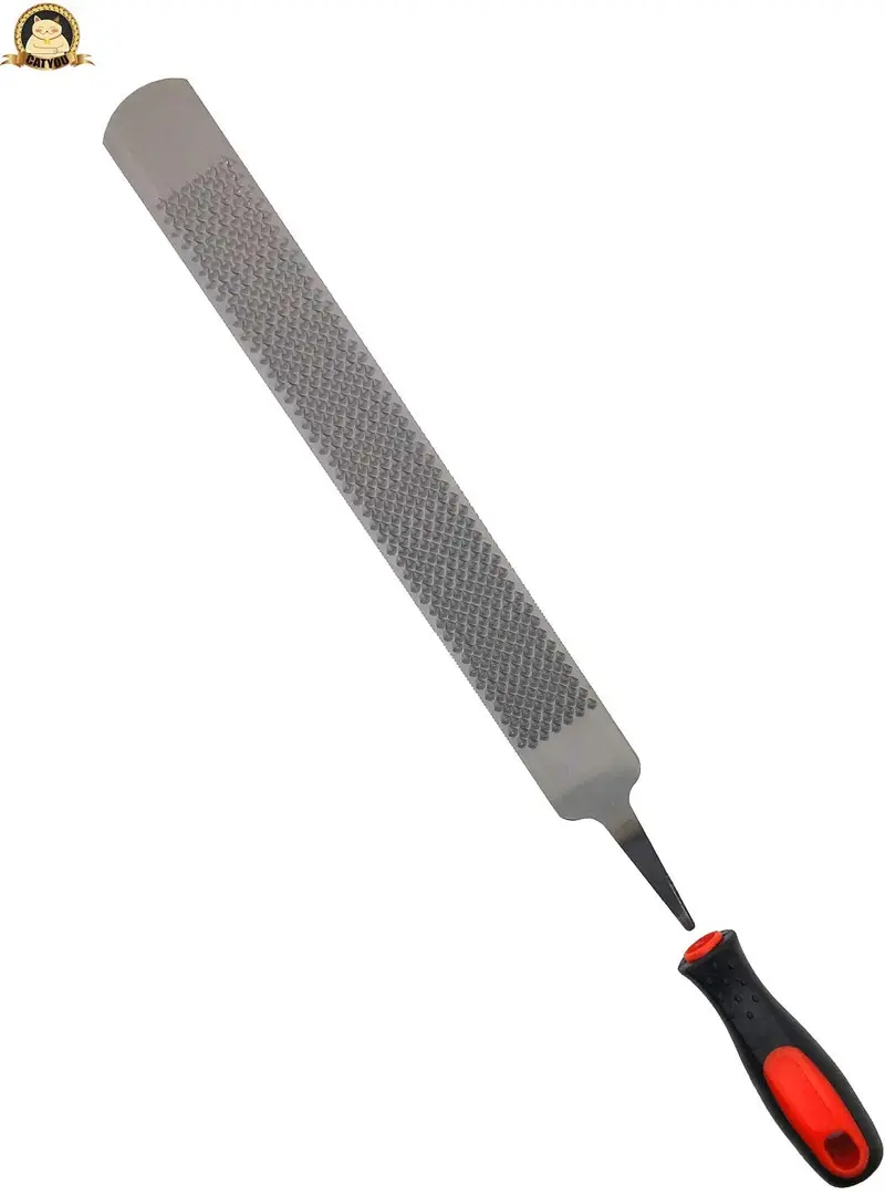 CatYou - RASP de doble cara con mango de raspa, 14 pulgadas, para capuchas de caballo, color negro
