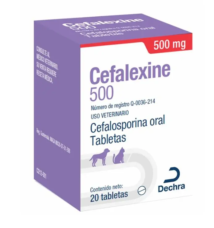 Cefalexine Caja 20 tabletas 500 mg