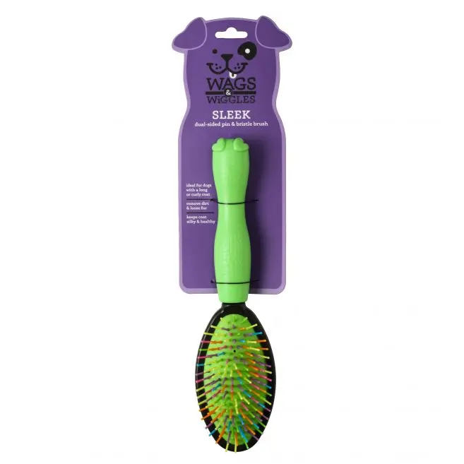 Cepillo Doble Pelo Largo Large Wags  Wiggles Groming - 1209