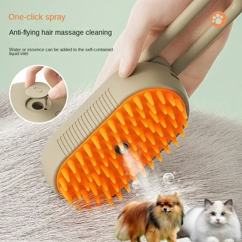 Cepillo Humeante para Perros – Eliminación de Pelo Suelto con Vapor