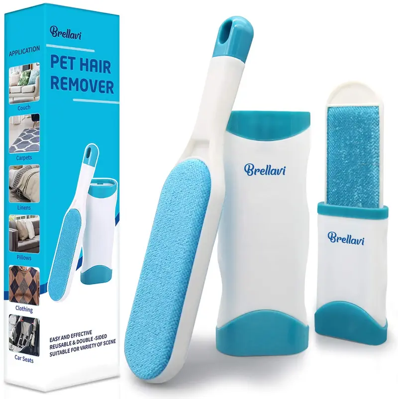 Cepillo removedor de pelo para mascotas, removedor de pelo de mascotas con base autolimpiable, cepillo para quitar pelo de mascotas de doble cara, el mejor cepillo para quitar el pelo de las mascotas