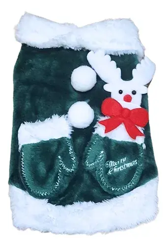 Chaleco Navidad Verde/Rojo Xs 19cm