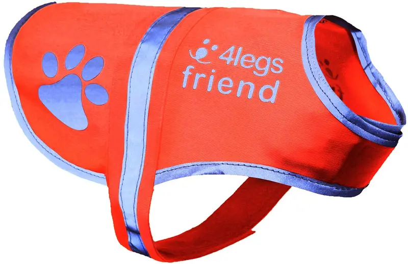 Chaleco reflectante de seguridad para perros, 5 tamaños para adaptarse a perros de 10 libras – 130 libras