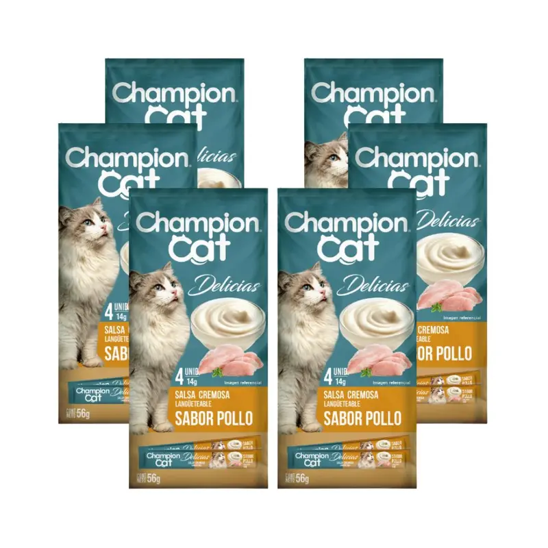 Champion Cat Snack Delicias Pollo Caja 6x56g