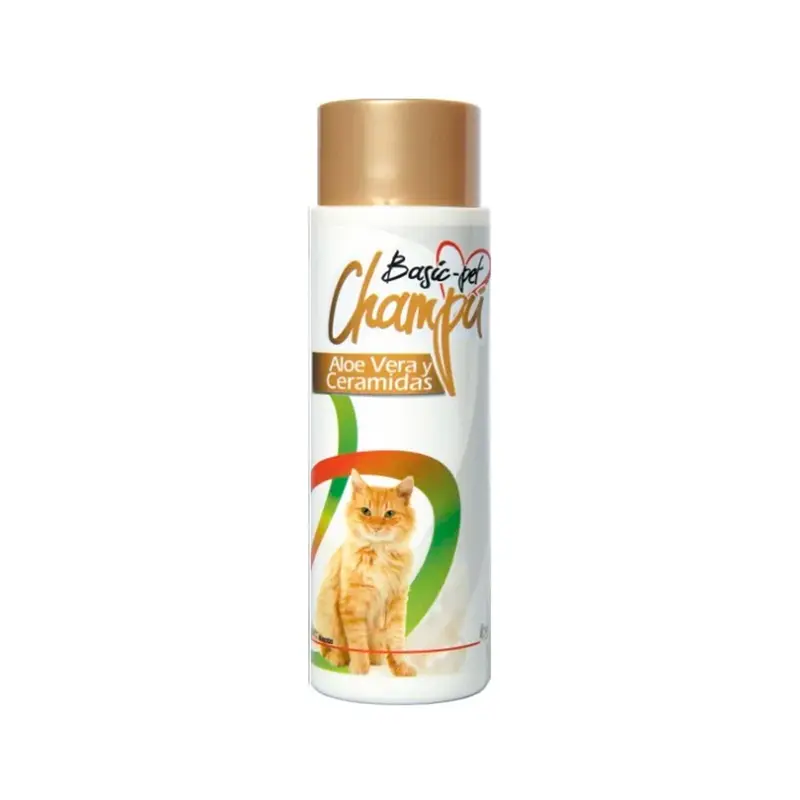 Champu Basic Pet Gato Aloe Vera Y Ceramias 250 Ml