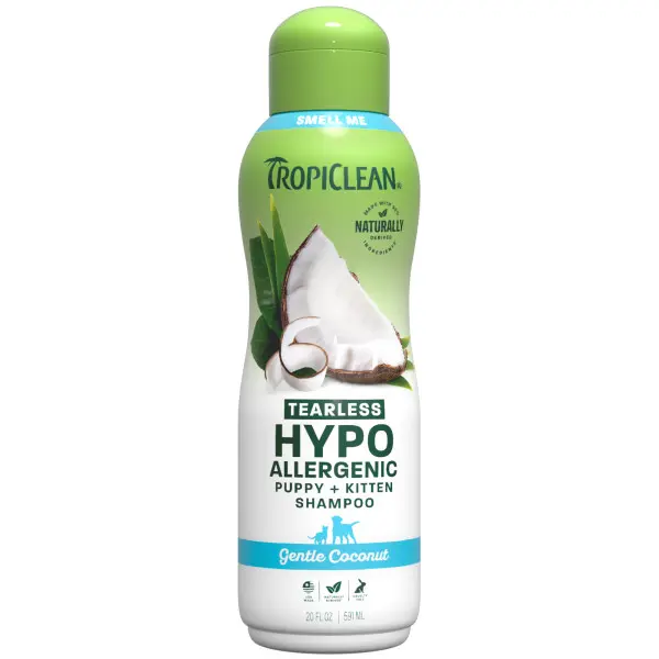 Champú Hipoalergénico TropiClean - Limpieza suave para perros y gatos