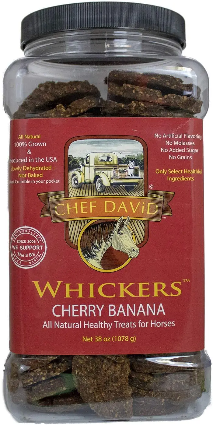 Chef David Whickers – Cherry Banana 38oz Saludables golosinas para caballos