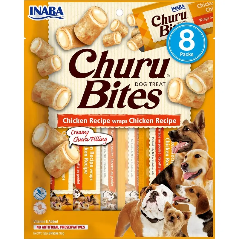 Churu Bites Receta de pollo en Envoltura de pollo 8x12gr