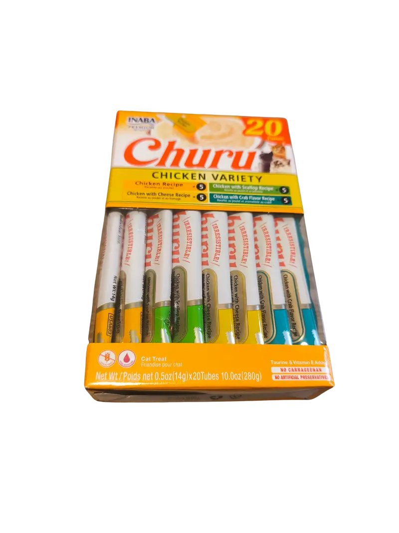 CHURU CAT 20 PIEZAS VARIEDAD SABOR POLLO