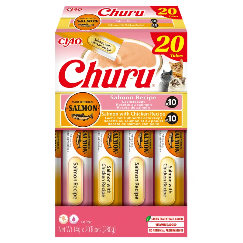Churu CAT 20 x14gr de Salmon y pollo