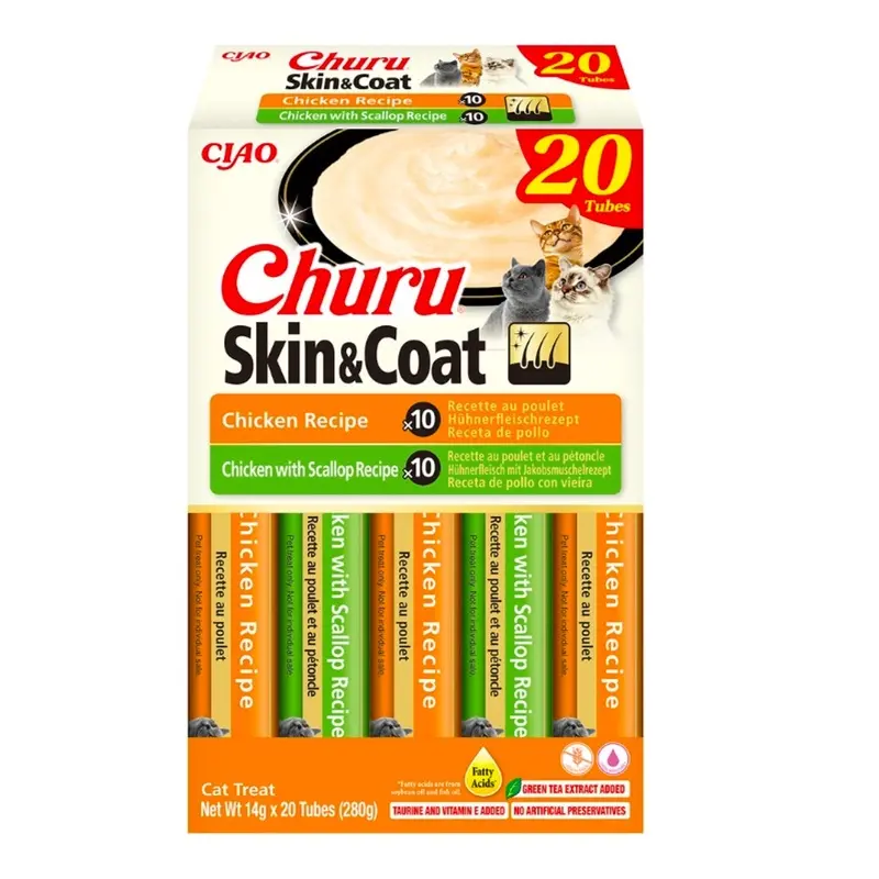 Churu Gato Skin&coat Multipack Pollo 20x14gr