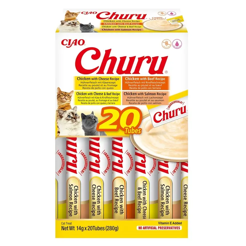 Churu Variedades de pollo con buey 20x14gr