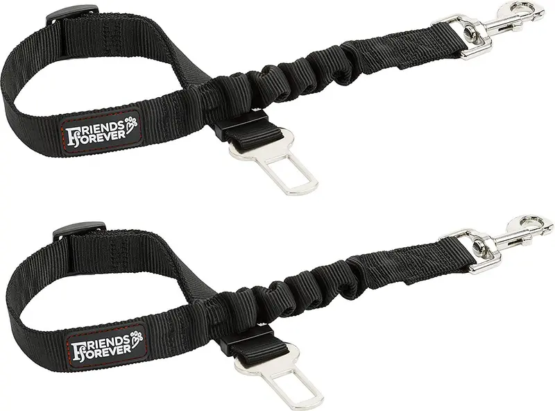 Cinturón de seguridad arnés, ajustable para mascota perro o gato arnés de seguridad de vehículo diseñado de friends forever