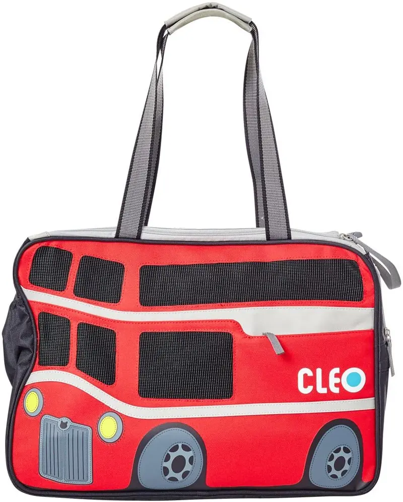 Cleo by teafco petobus aprobado por la aerolínea (18.25", tamaño mediano) Pet Carrier – carmín rojo/gris
