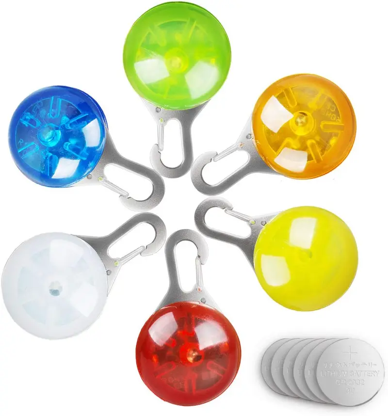 Clip-On Pet, Dog Collar LED Light - Dog Lights for Collars, Waterproof Safety Lights of Dogs and Cats for Night Walking, Included Extra Replacement Batteries, Gifts for Pets