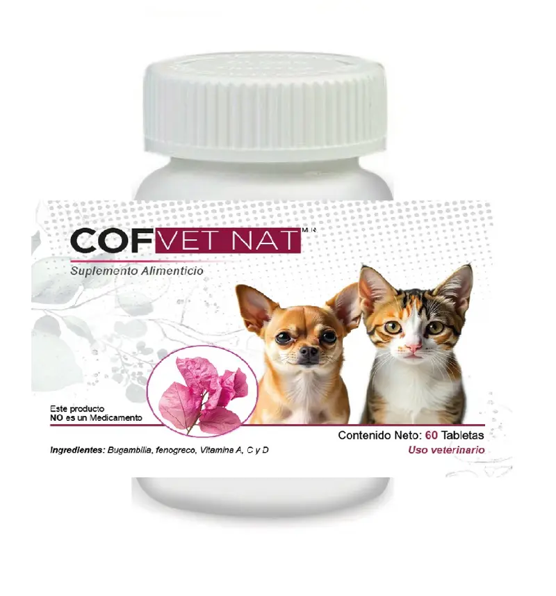 Cof VetNat 60 Tabletas ( Vías Respiratorias) ANTES RespiVetNat