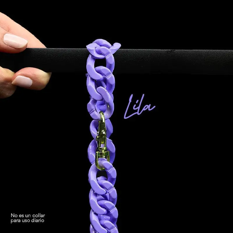 Collar Cadena Acrilica Kanu Pet Lila Para Perro y Gato