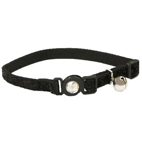 Collar con Brillo Color Negro para Gato