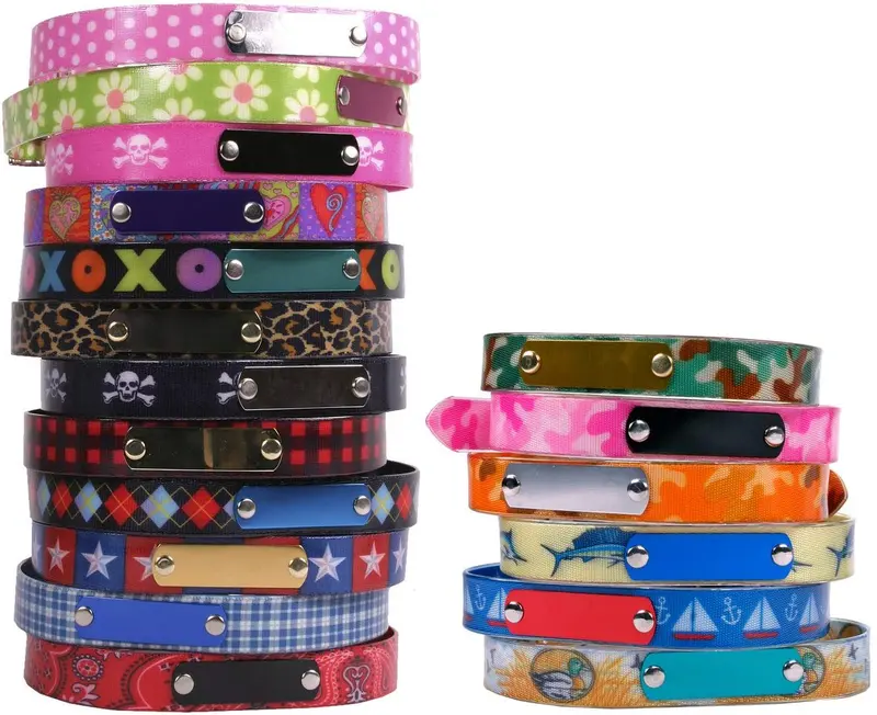 Collar con placa para nombre de perro, impermeable, a prueba de olor, disponible en 4 tamaños