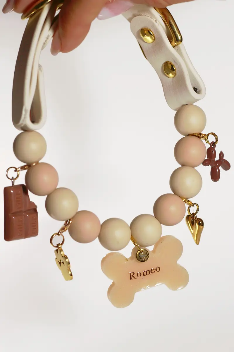 Collar de paseo CREMA