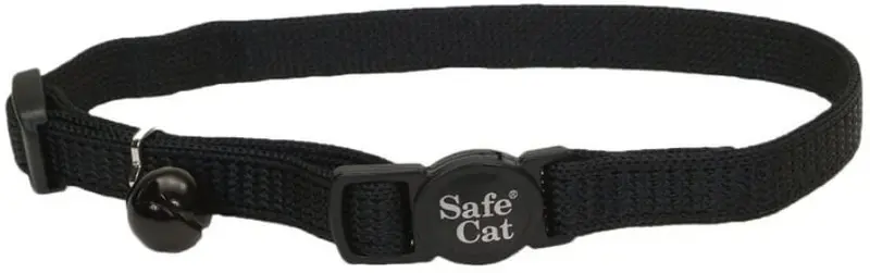 Collar de seguridad de escape para gatos ajustable con cascabel por Coastal productos para mascotas CCP7001PUR, de nylon, color morado, Adjustable, Negro