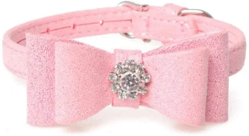 Collar de terciopelo para gato con lazo ajustable, collar con lazo para gato, gatito, perro, cachorro