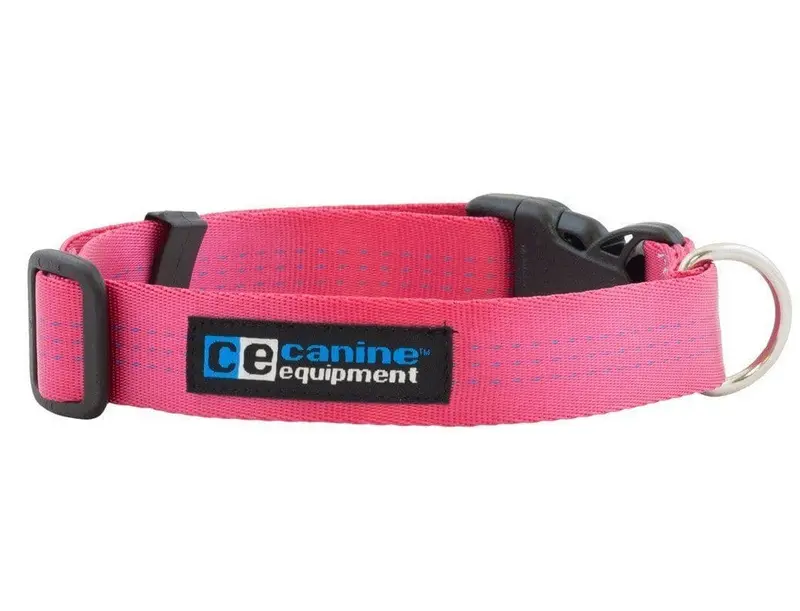 Collar para Perro Clip Collar Rosa - Technika Quick Release de Tejido Tubular