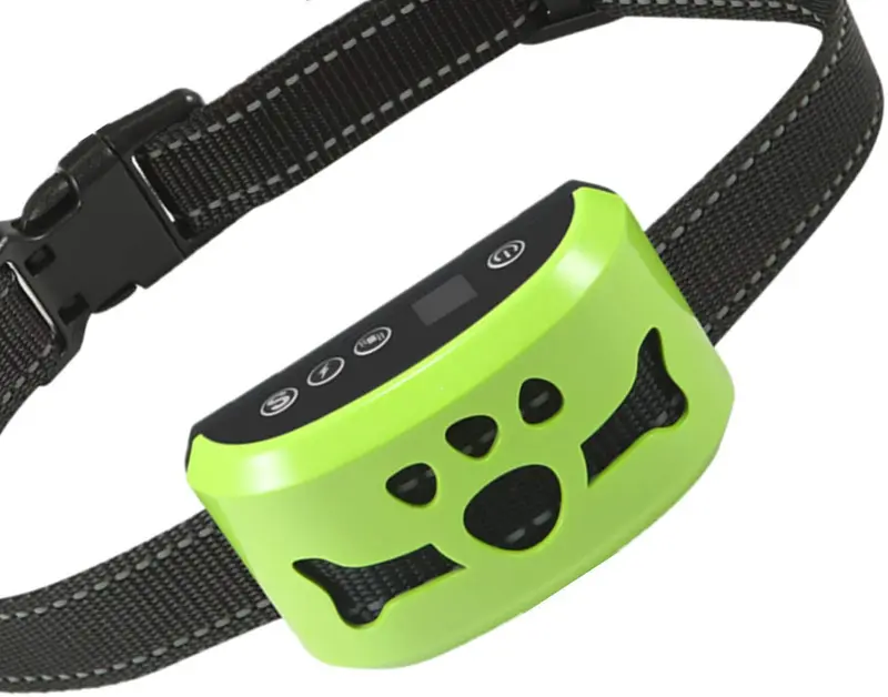 Collar para perro sin ladridos con detección inteligente de vibración y golpes inofensivos – Dispositivo recargable antiladridos para perros pequeños, medianos y grandes