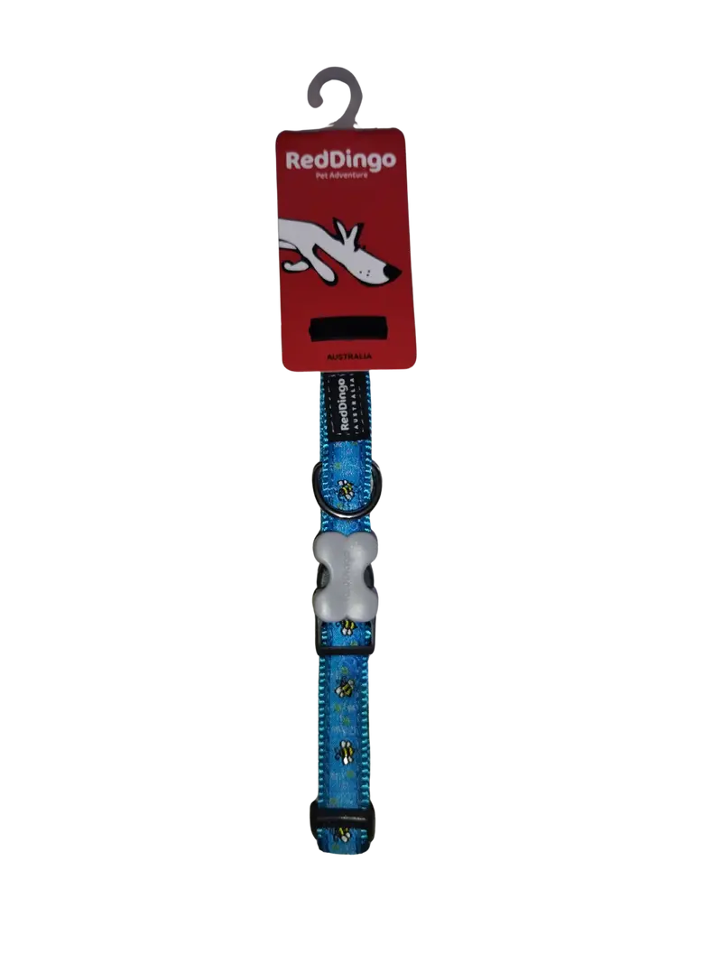 COLLAR PERRO ABEJA TURQUESA S