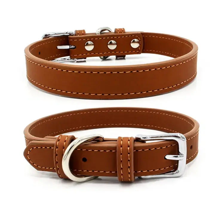 Collar Premium Eco Cuero Con Placa XL