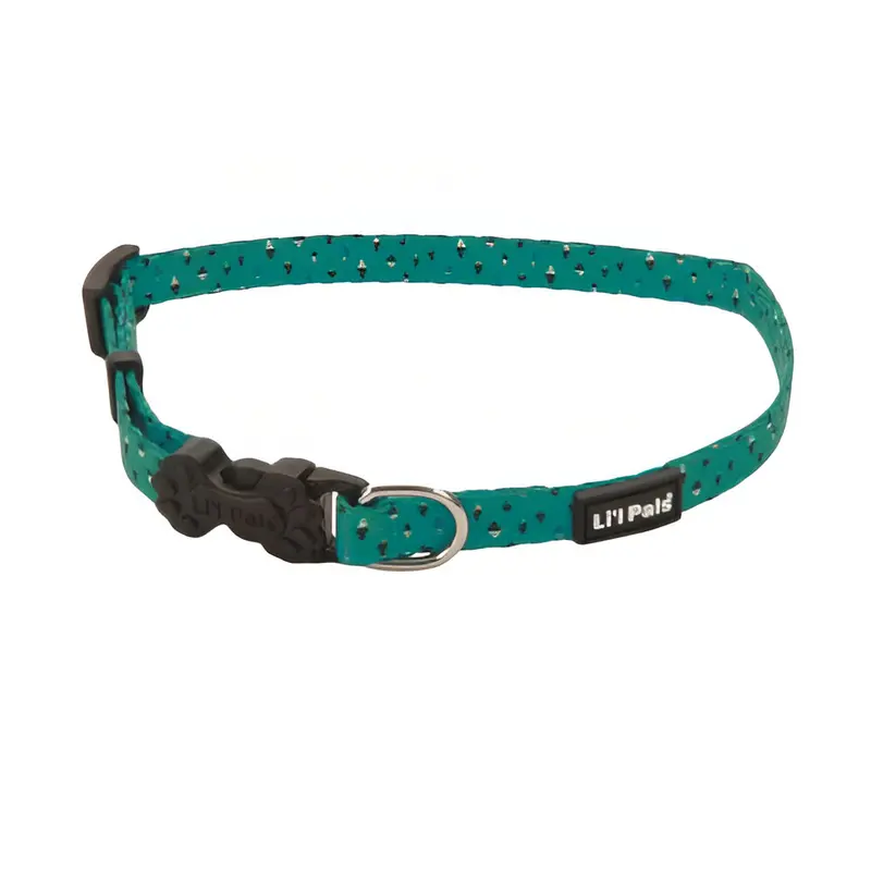 Collar Turquesa con Diamantes Negro 5/16