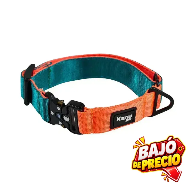 Collar Verde y Naranja Kanu Pet para Perro