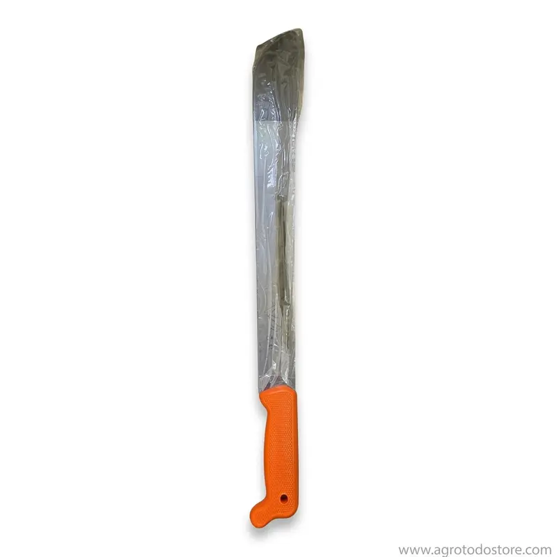 COMBO MACHETE RULA GAVILAN 24 PULG CON FUNDA COLORADA Y LIMA
