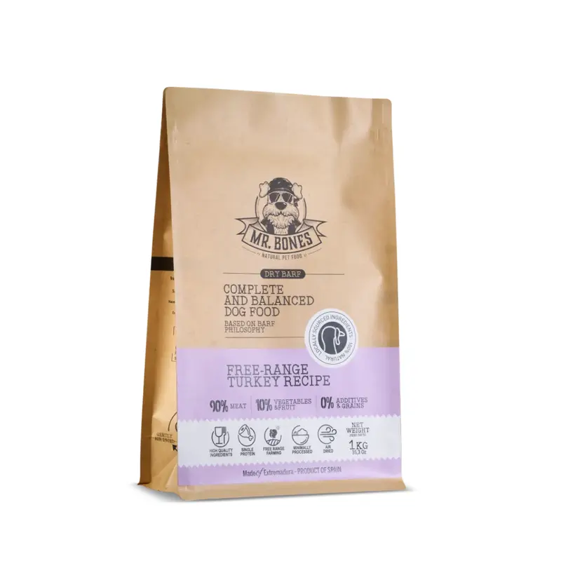 Comida deshidratada Mr Bones - Receta de pavo - Perro