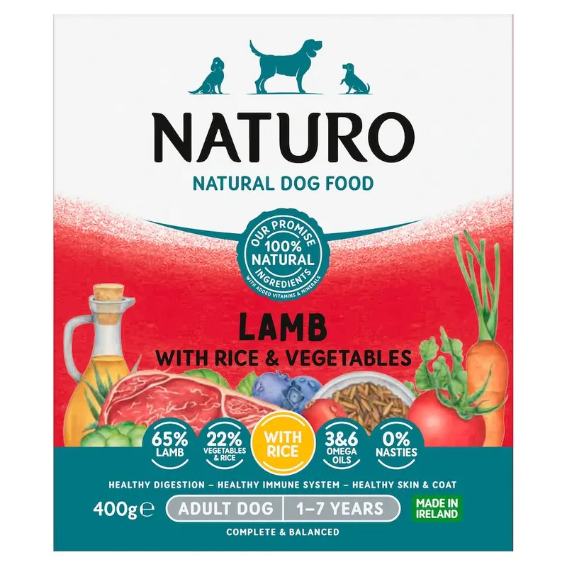 Comida Húmeda Naturo Perro Adulto Lamb Rice 400g