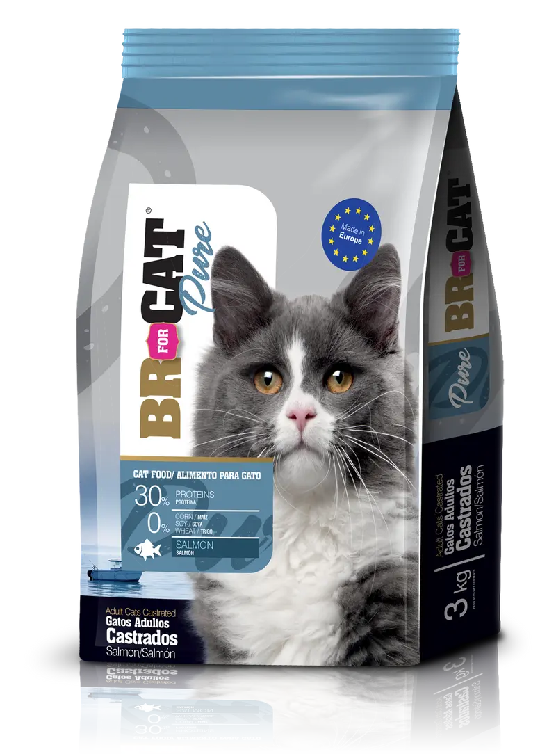 Comida para Gato Castrado BR For Cat Pure Salmón