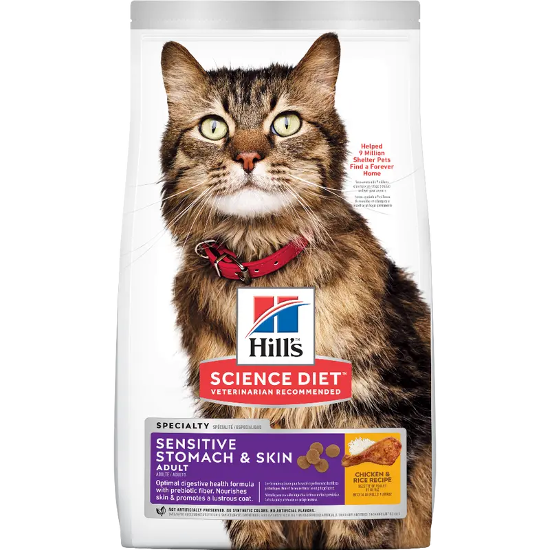 Comida para gato Hills Estomago y piel Sensible 3,5 Lbs