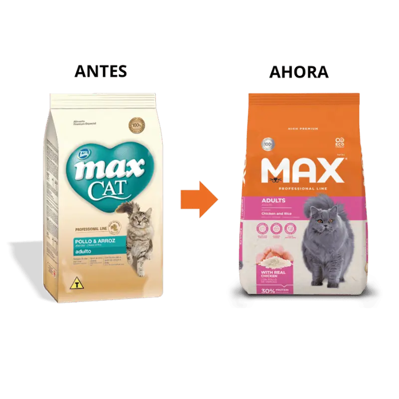 Comida para gato Max Cat Professional Line Adulto Frango & Arroz 1 Kg