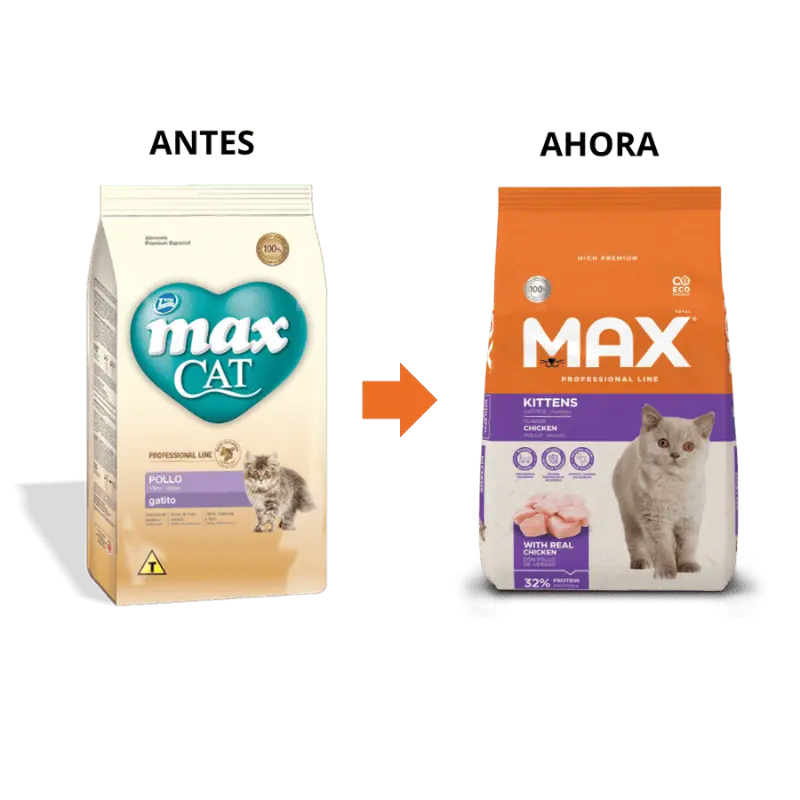 Comida para gato Max Cat Professional Line Filhote Frango 1 Kg