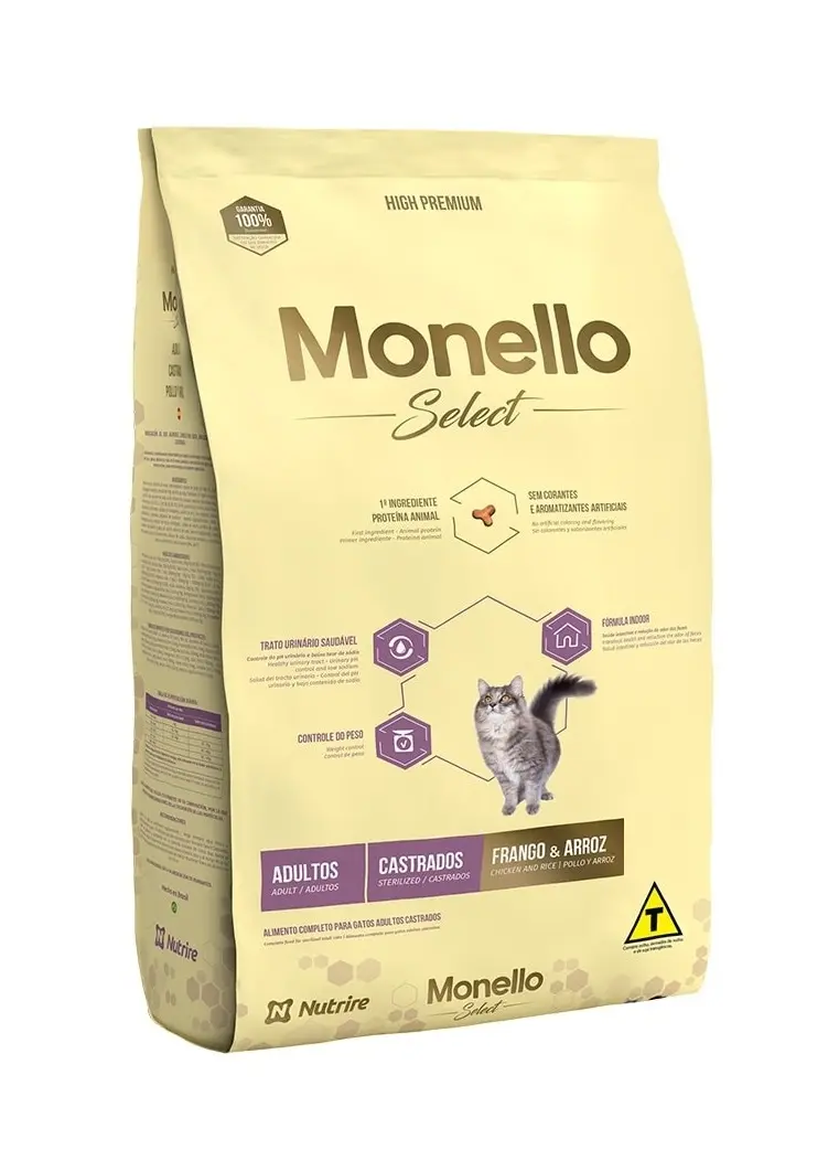 Comida Para Gato Monello Select Cat Castrados