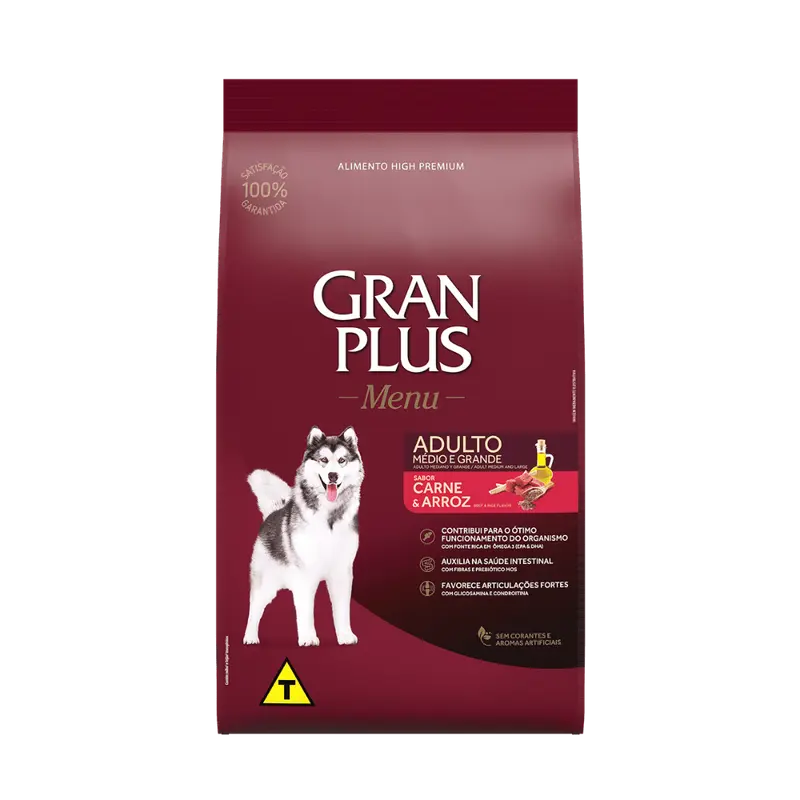 Comida para Perro Adulto Gran Plus Menú Carne y Arroz