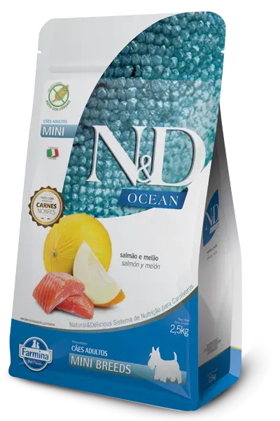 Comida Para Perro Adulto Mini N&D Ocean Salmon 2.5Kg