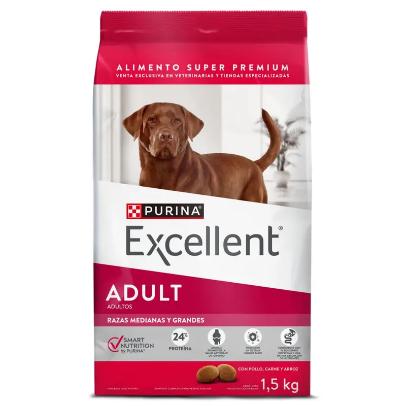 Comida Para Perro Excellent Adult Razas Medianas Y Grandes