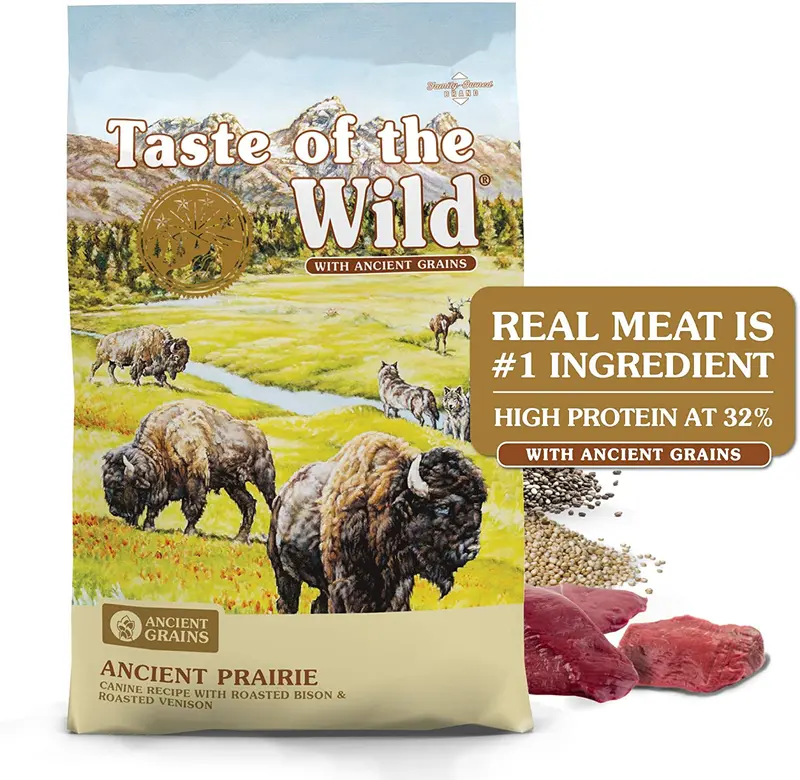 Comida seca para perros de Taste of the Wild High Prairie sin granos tostado Bisonte & Venison