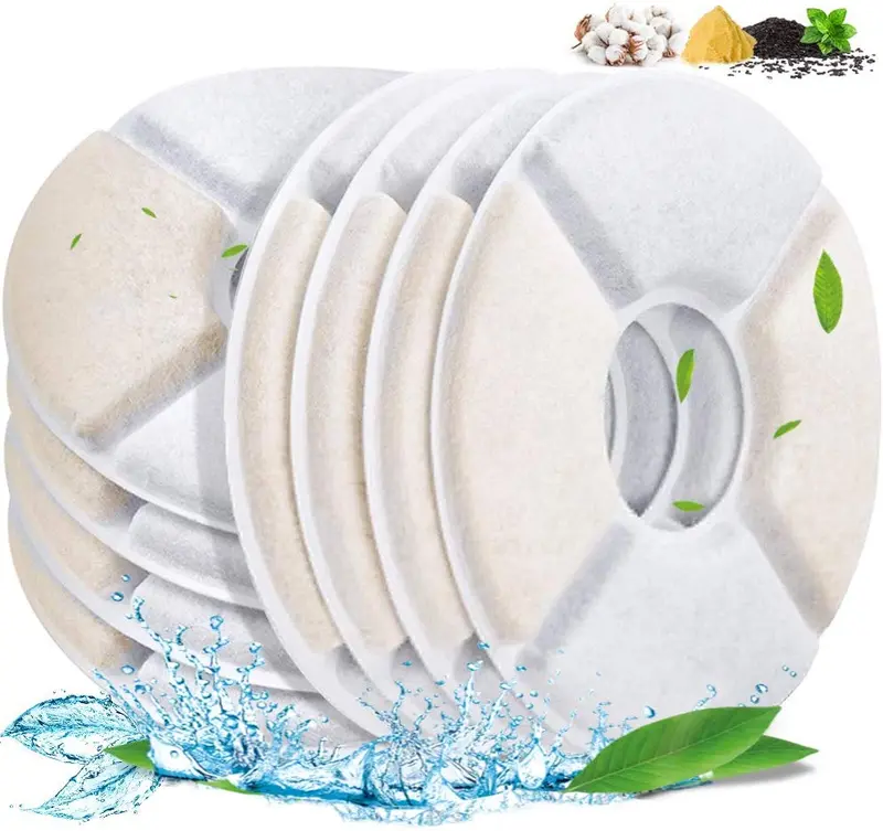 Comsmart - Filtro para fuente de agua de gato, filtro de fuente de mascotas, 3 filtros de triple filtración